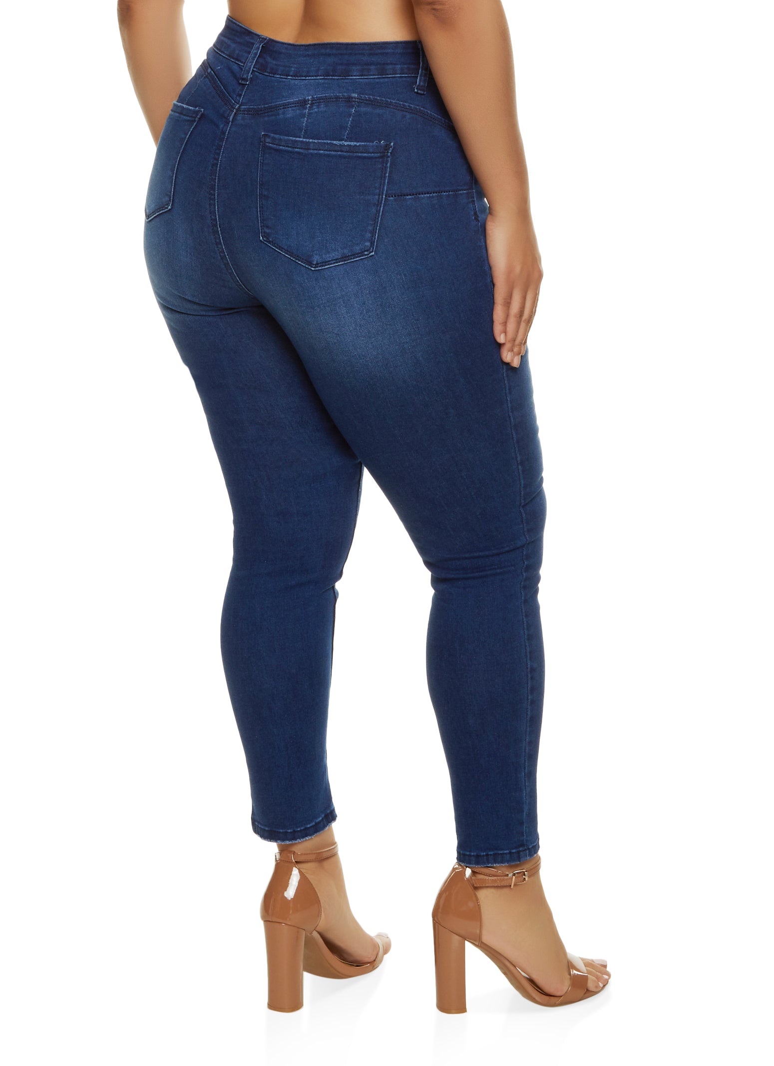 Plus Size WAX High Waist Push Up Skinny Jeans