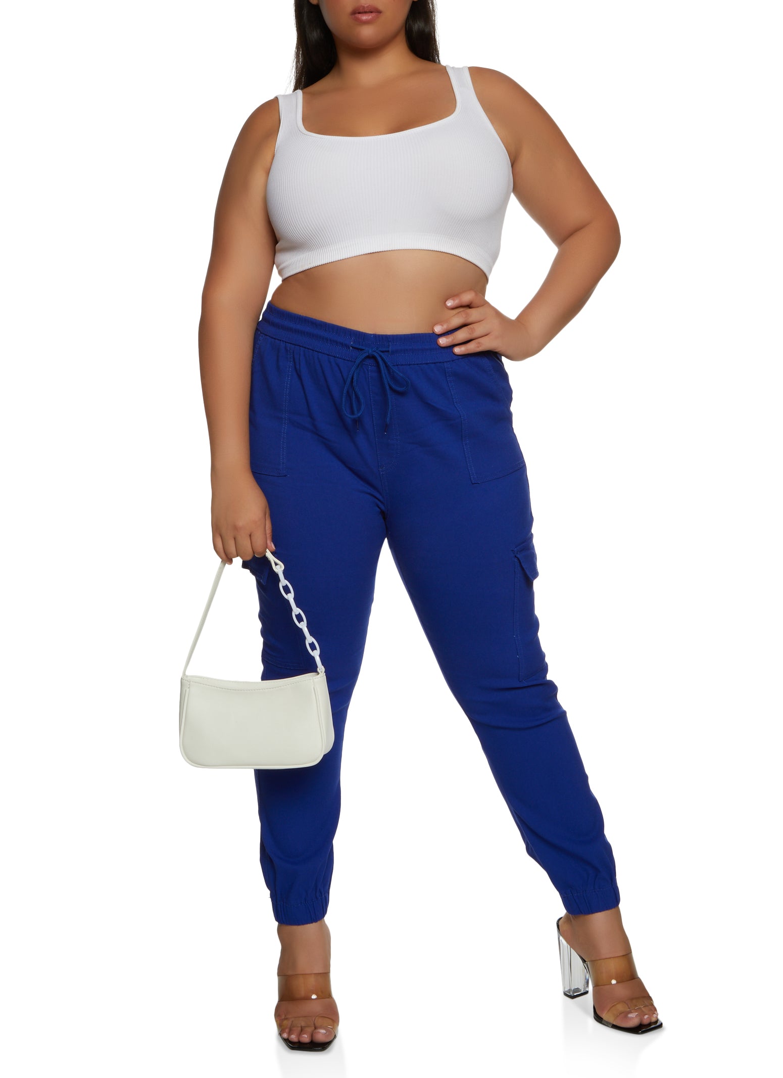 Plus Size Hyperstretch Cargo Joggers