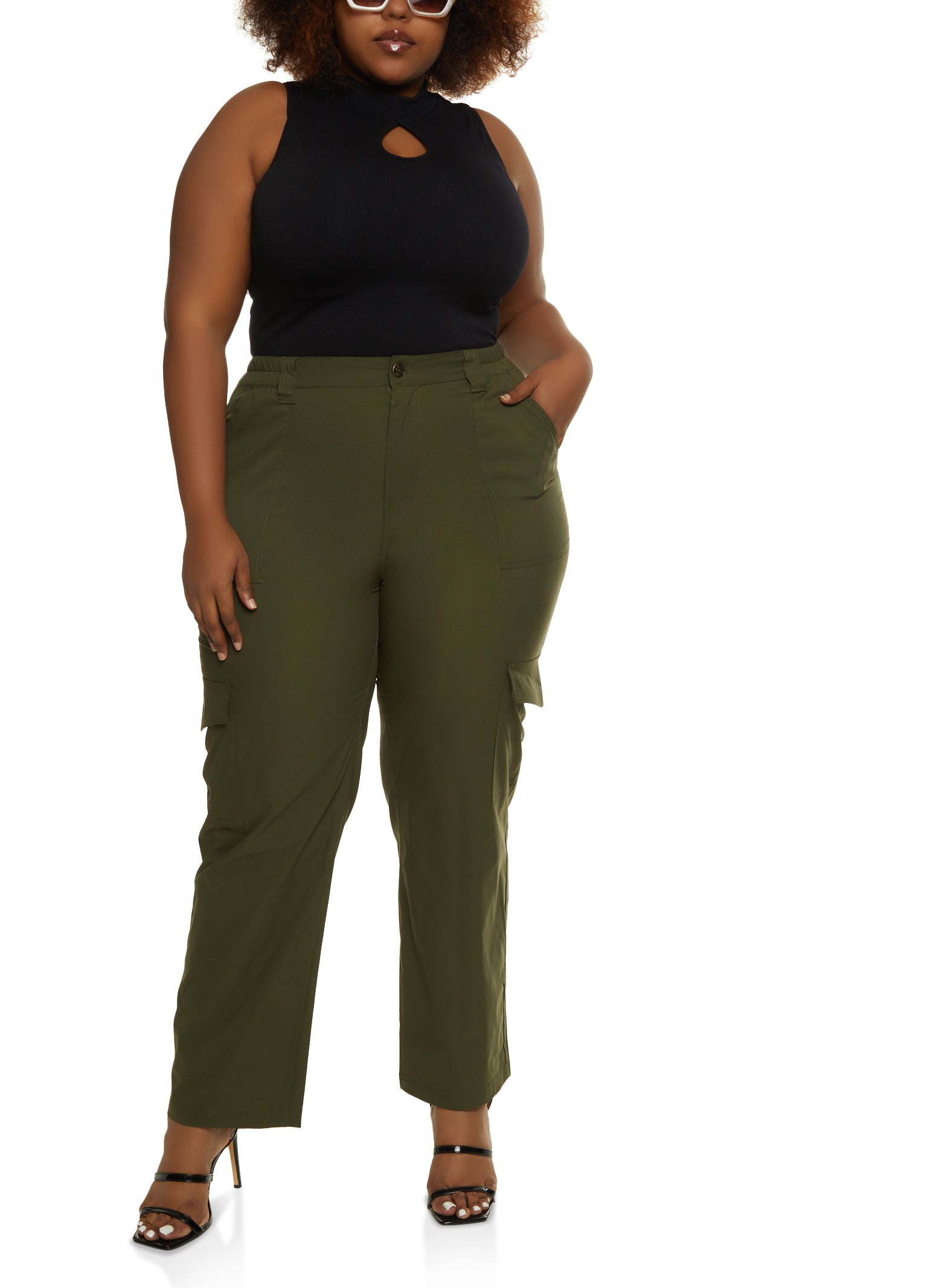 Olive Clothes for Women Women High Waist Baggy Cargo Pants Cargo Jeans  Jogger Pocket Loose Fit Plus Size Women : : Clothing, Shoes 