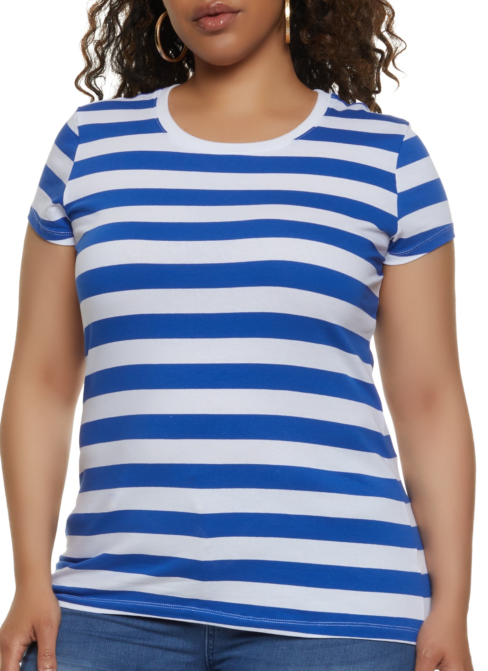 royal blue plus size t shirt