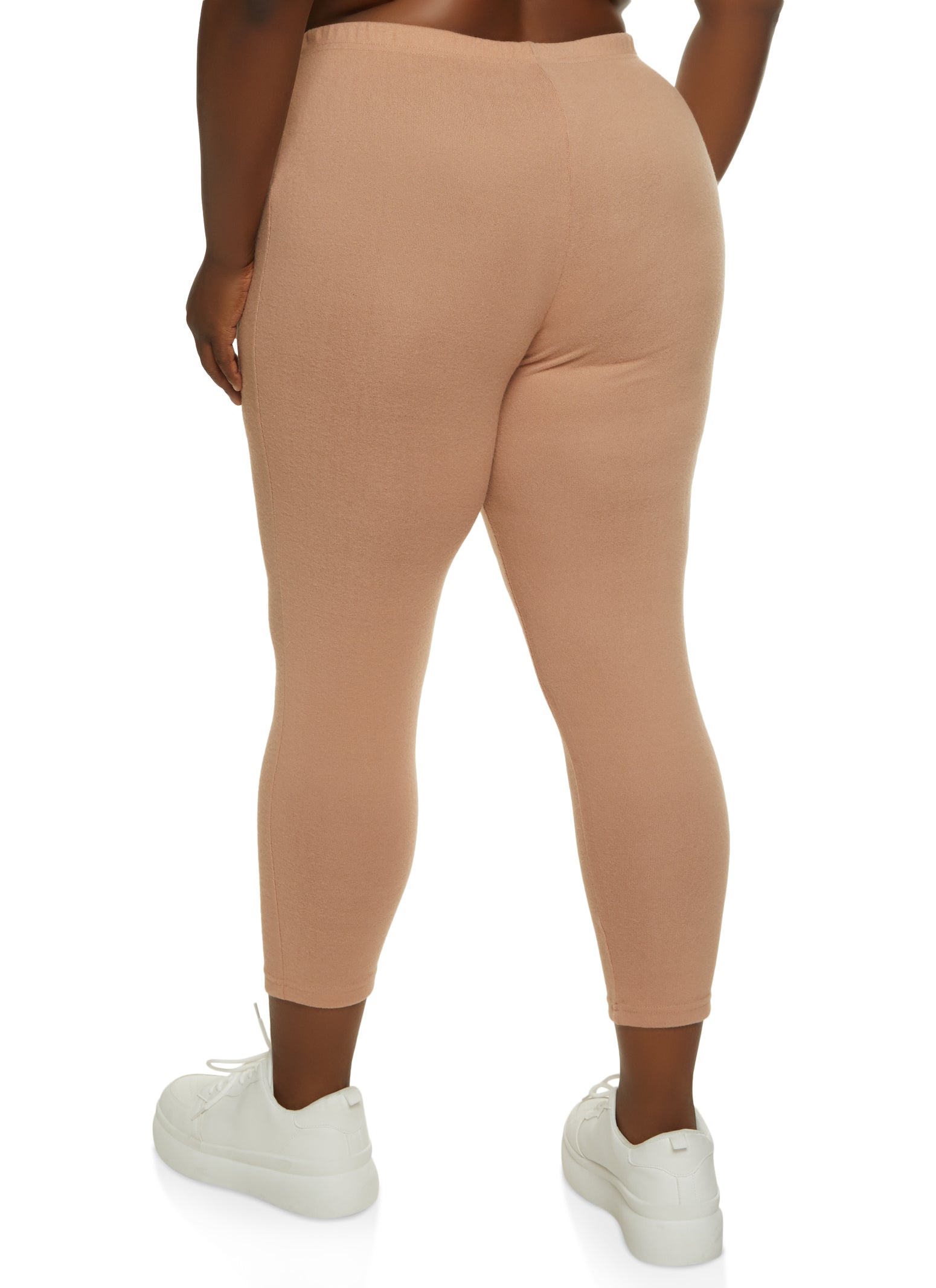 HMGYH satina high waisted leggings for women Plus Knot Hem Belted Pants  (Color : Khaki, Size : 3XL)