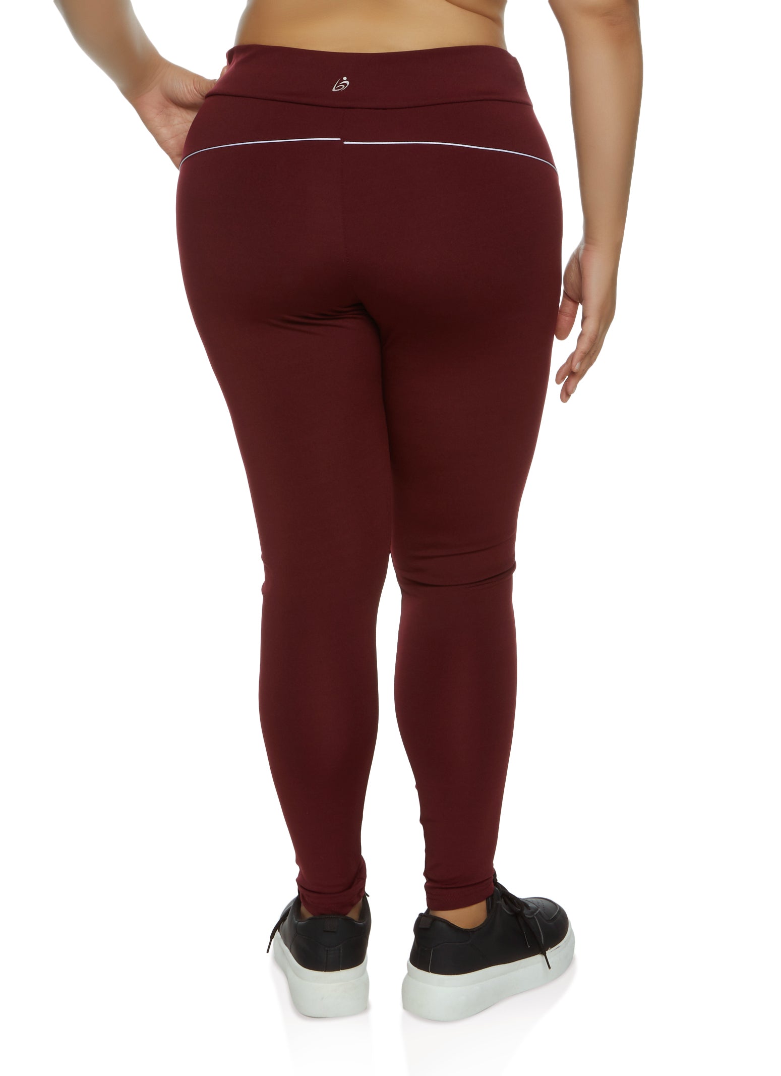 Women's Plus Size Modal Super Stretch Maroon Leggings