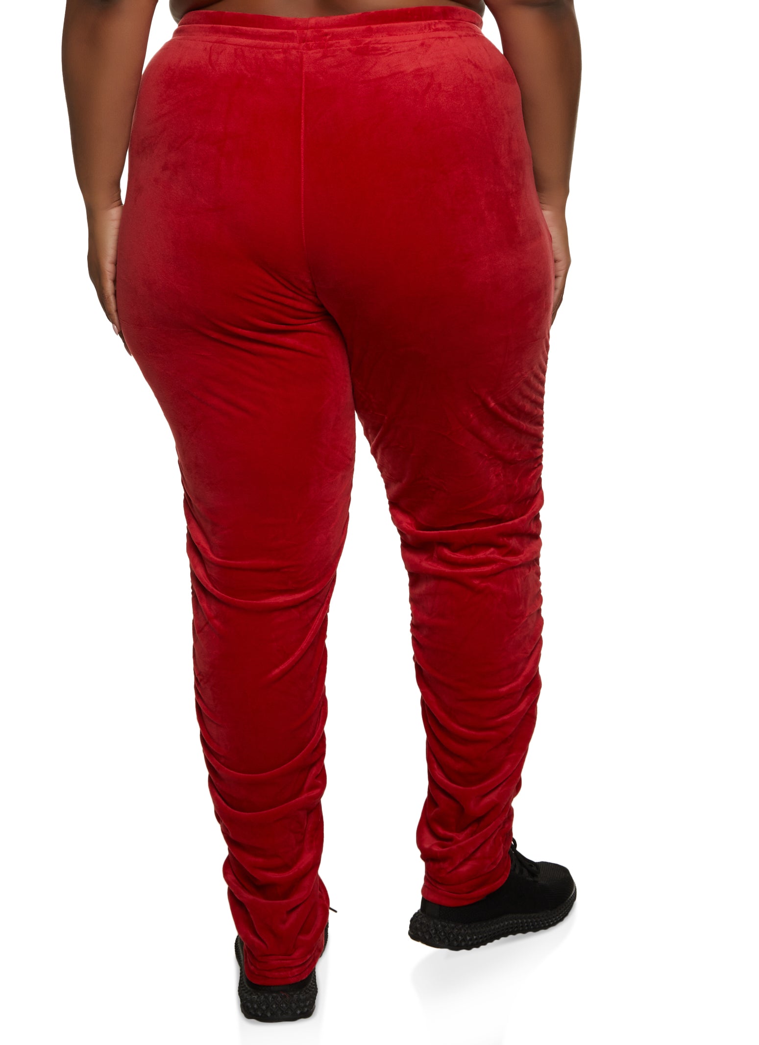 Plus Size Velour Stacked Sweatpants