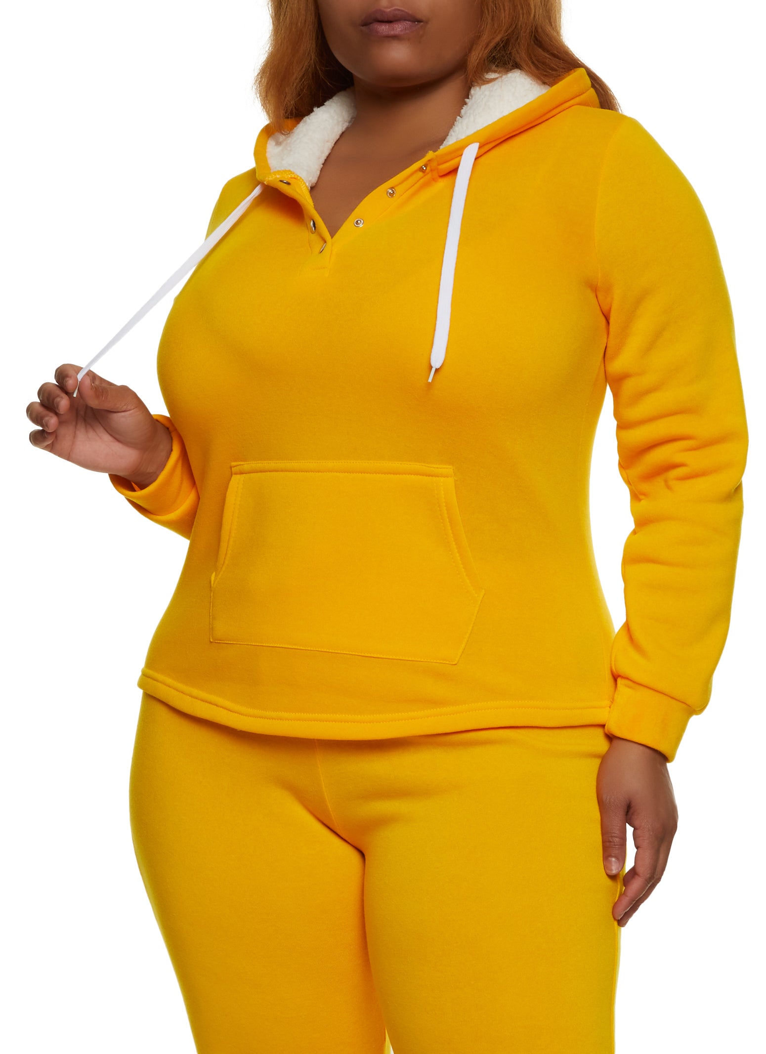 Plus size discount mustard hoodie