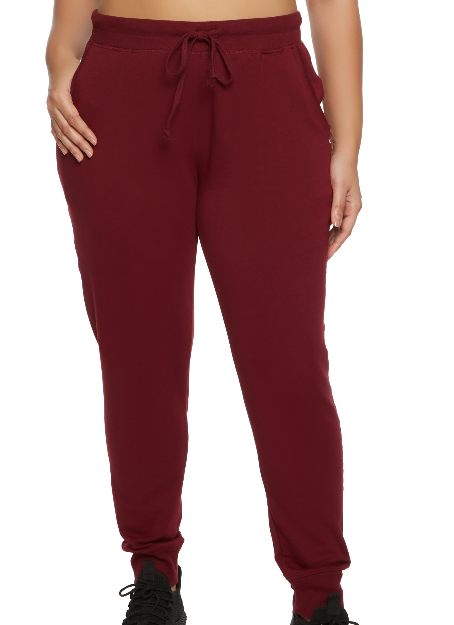 Plus Size French Terry High Waist Joggers