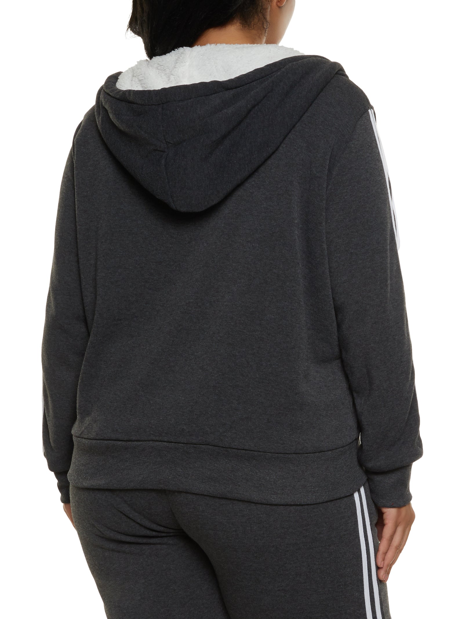 Sherpa hoodie plus size Clearance