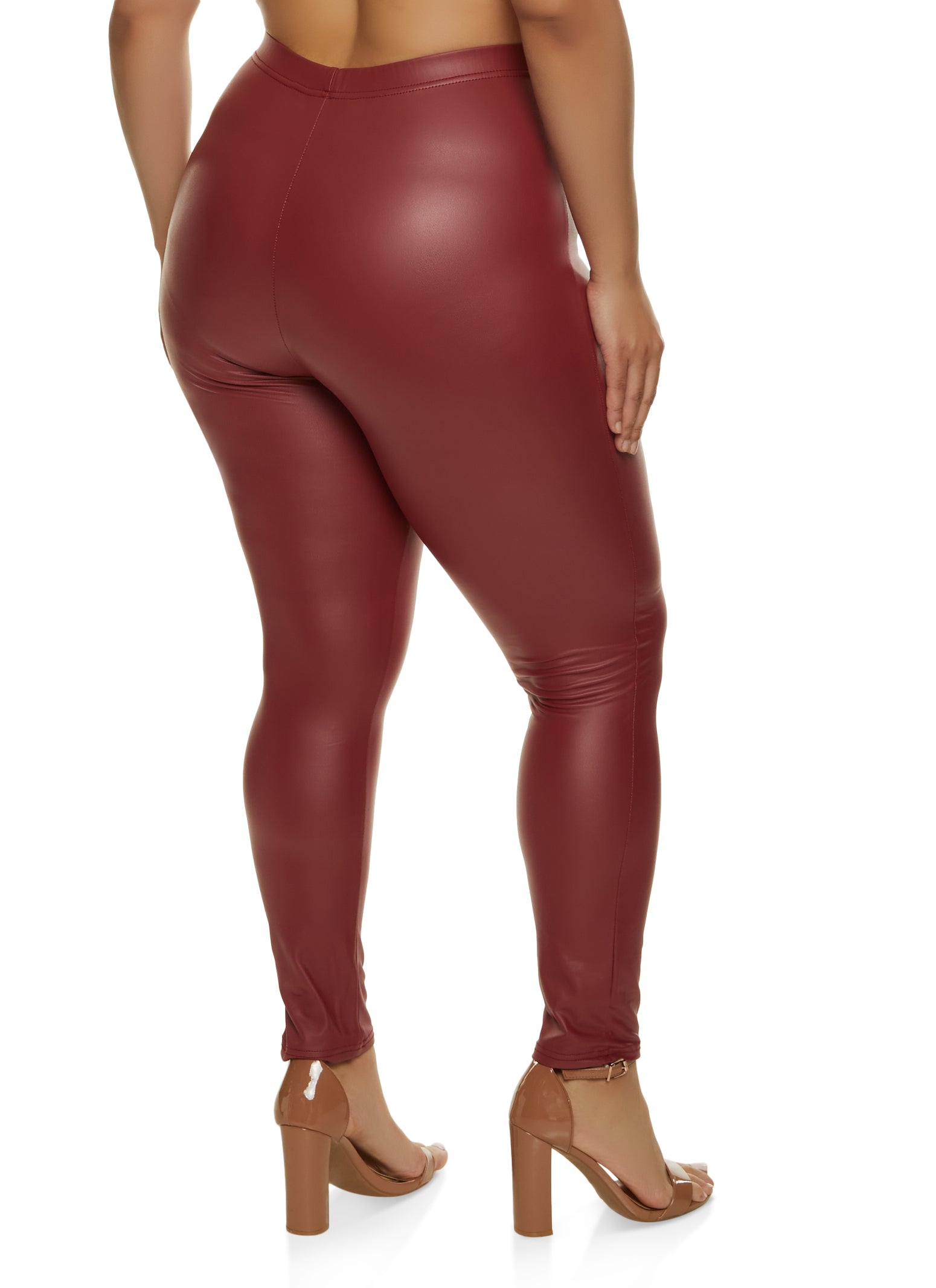 Plus Size Faux Leather Leggings