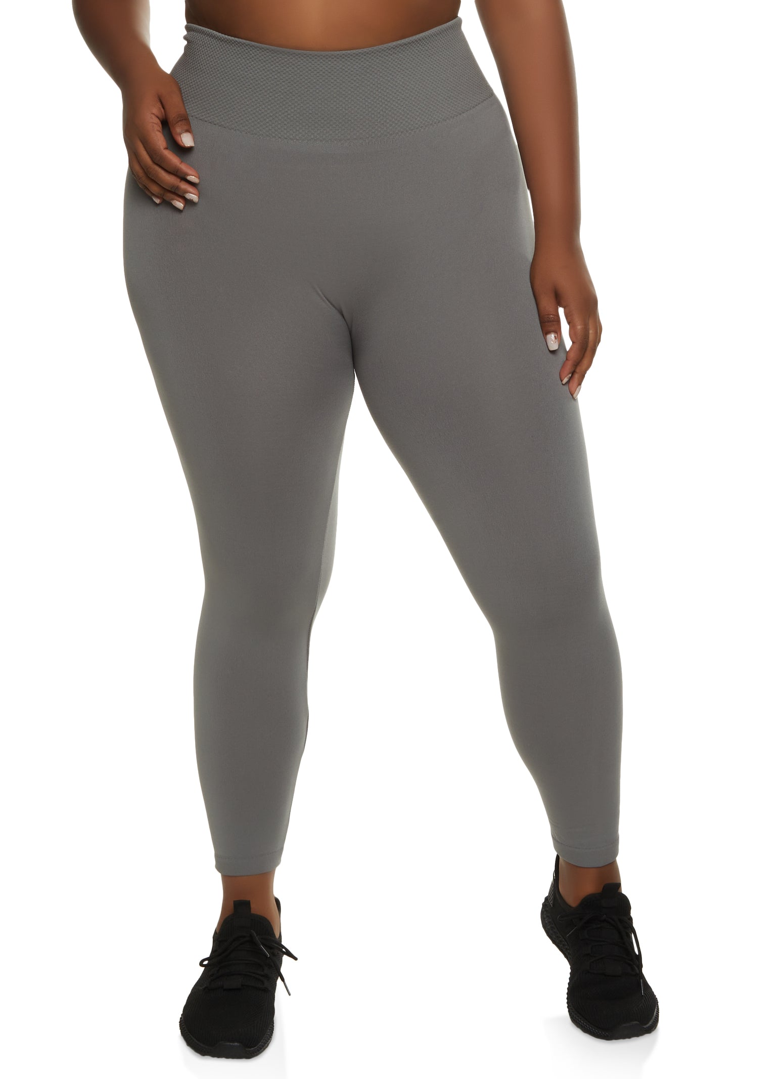 Plus Size High Waisted Fleece Lined Leggings