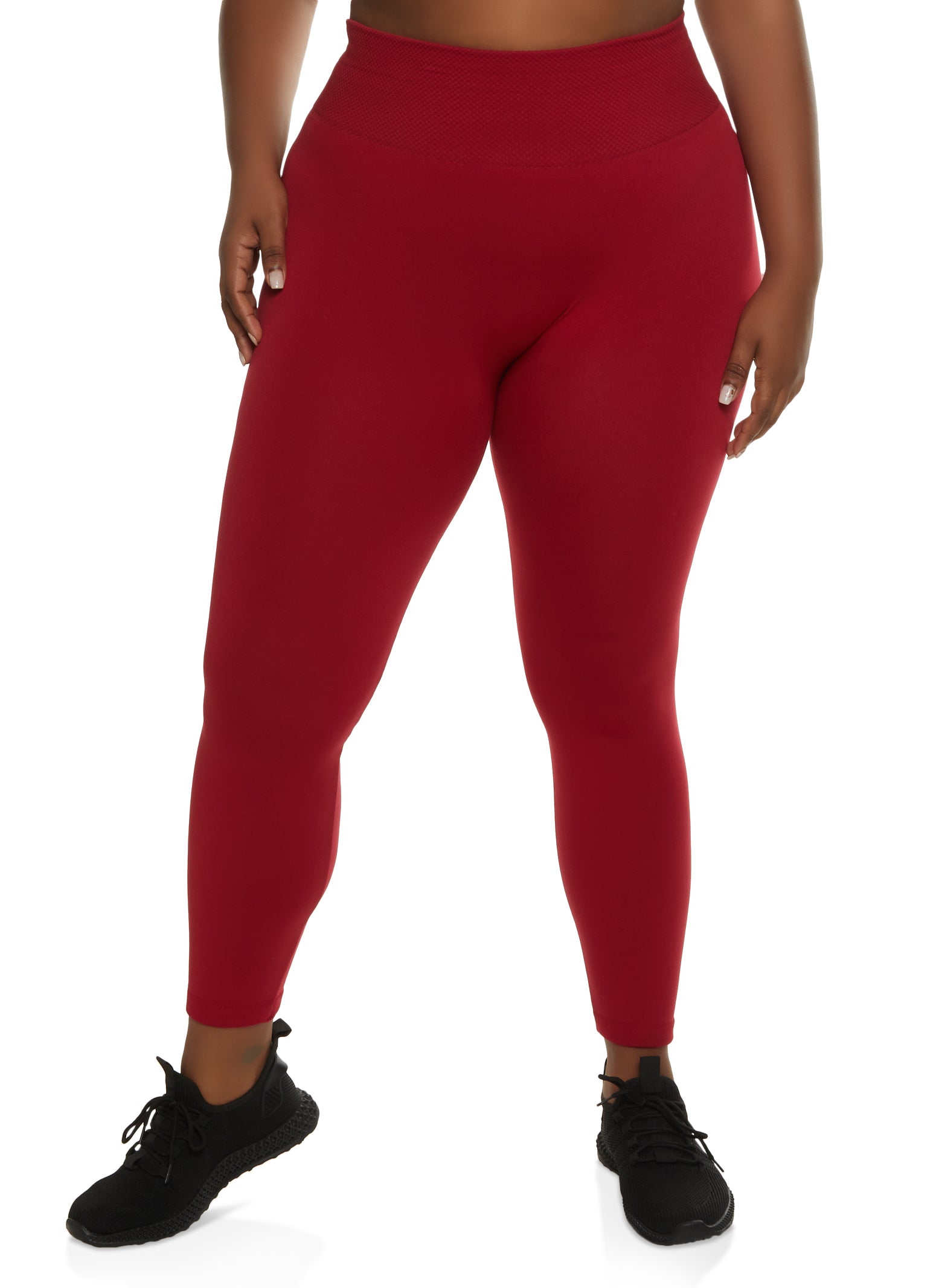 Plus Size High Waisted Fleece Lined Leggings