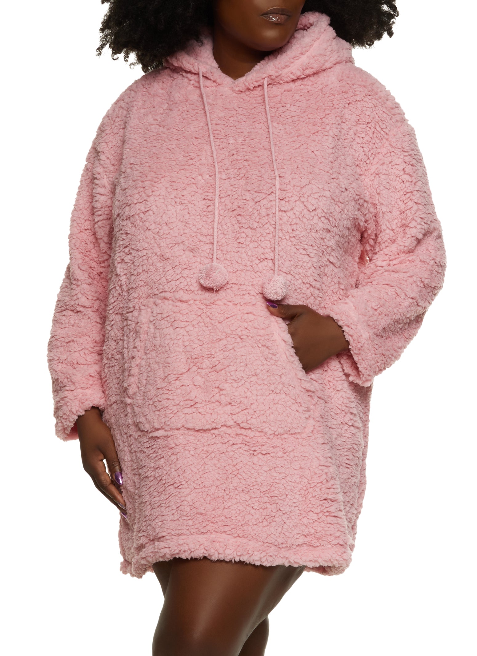 Plus size sherpa hoodie Outlet