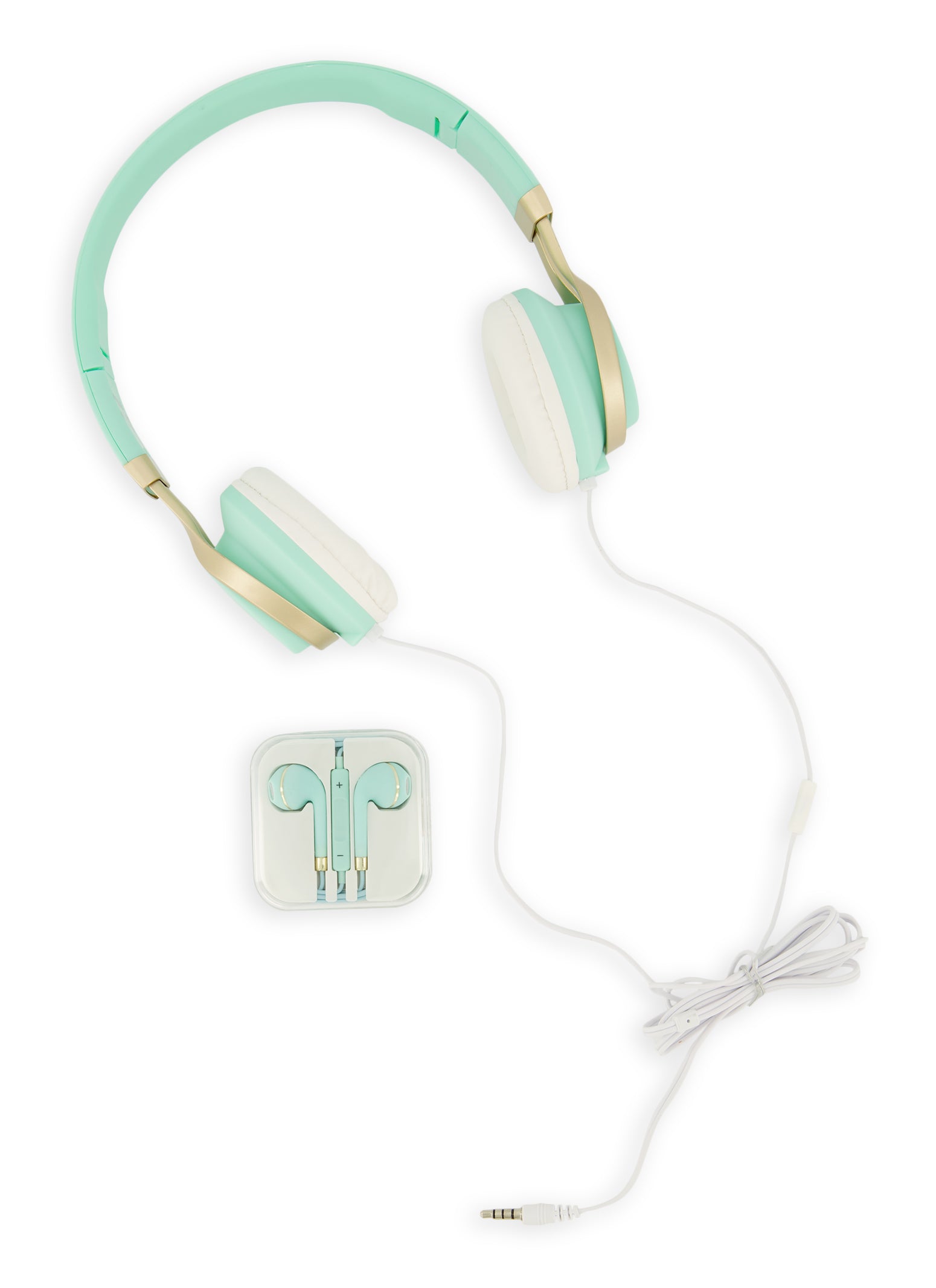 2 Piece Headphones and Earbuds Audio Set