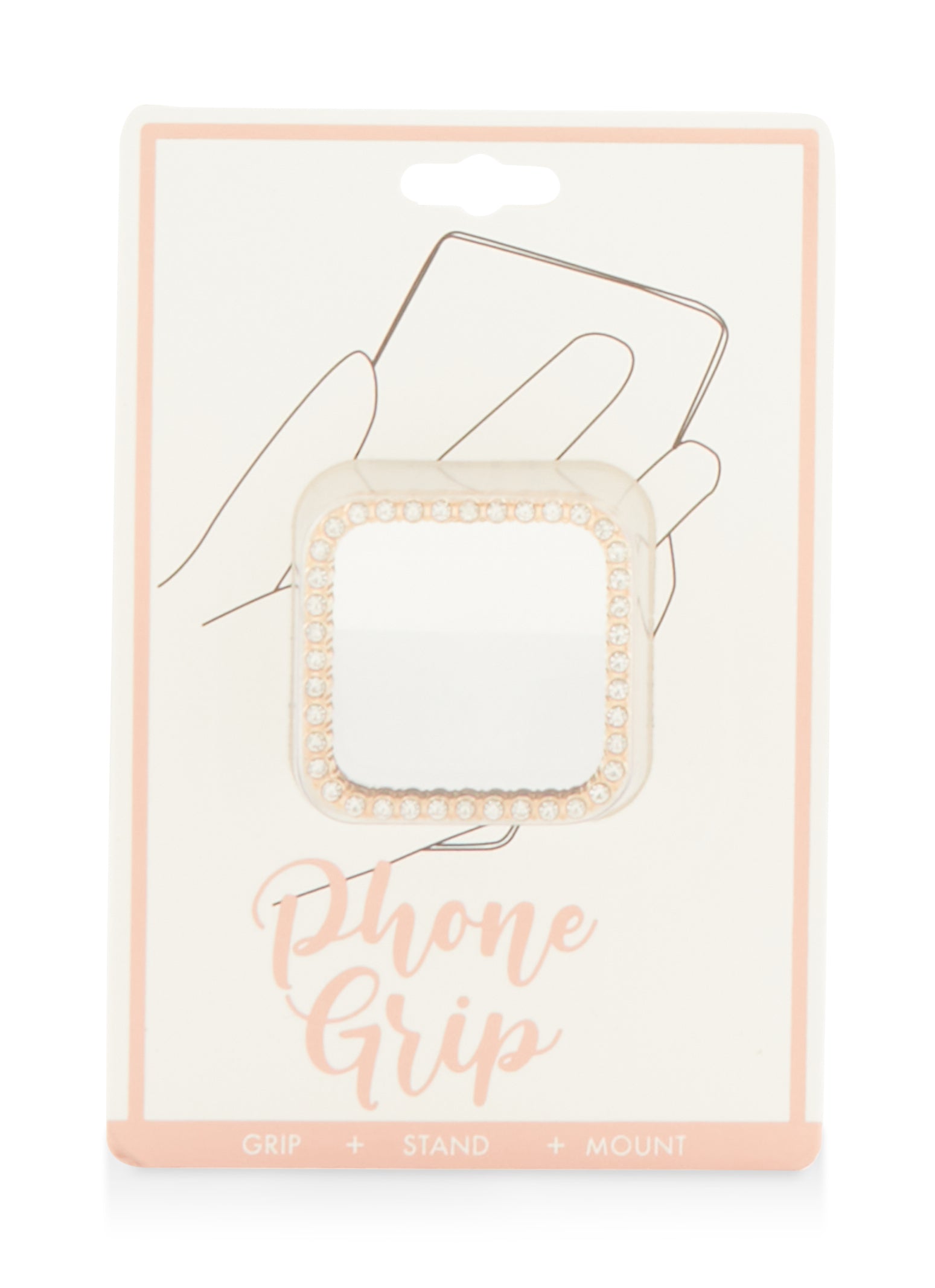 Rhinestone Mirror Phone Grip