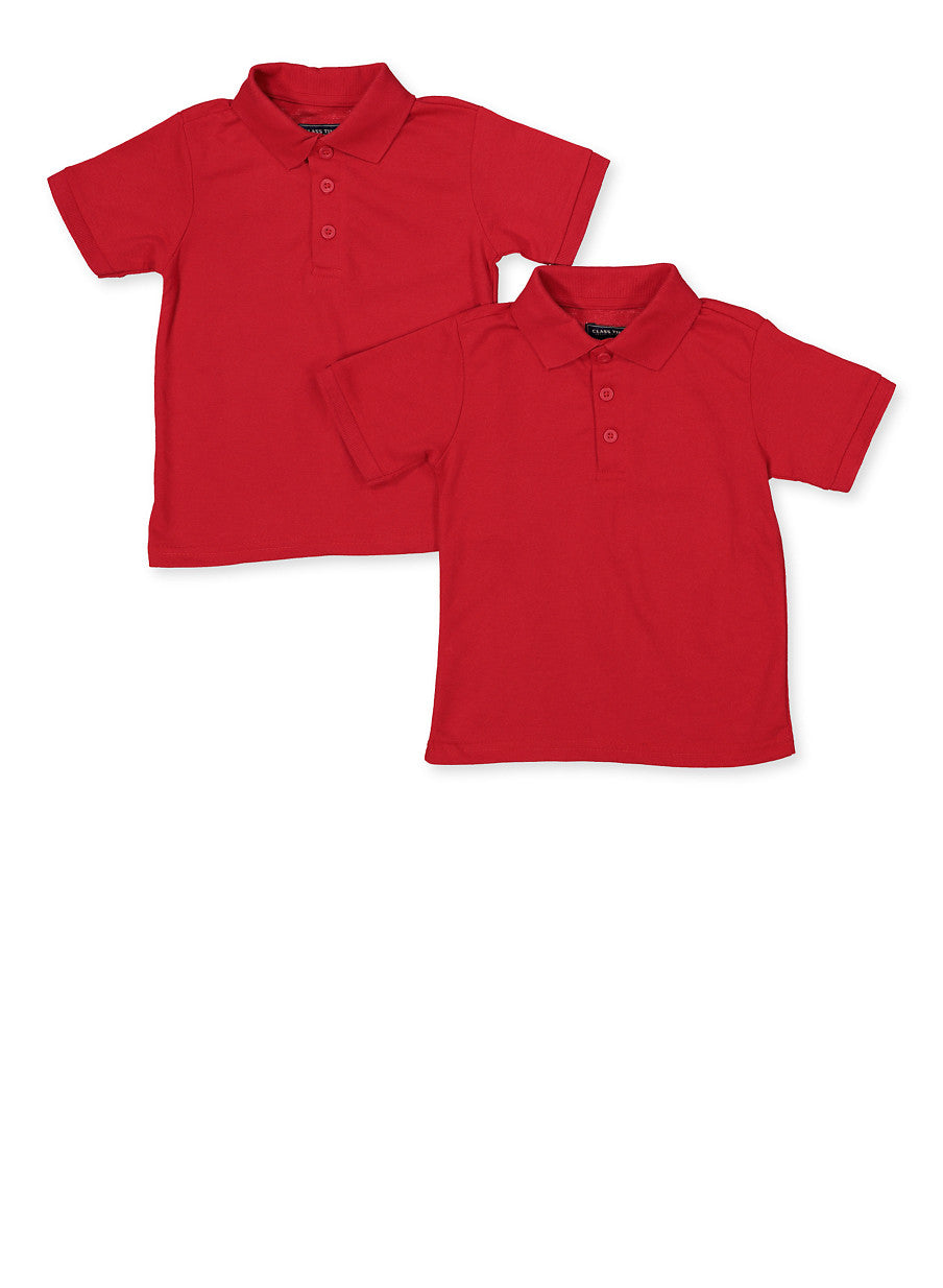 8 16 2 Pack Basic Short Sleeve Polo Shirts