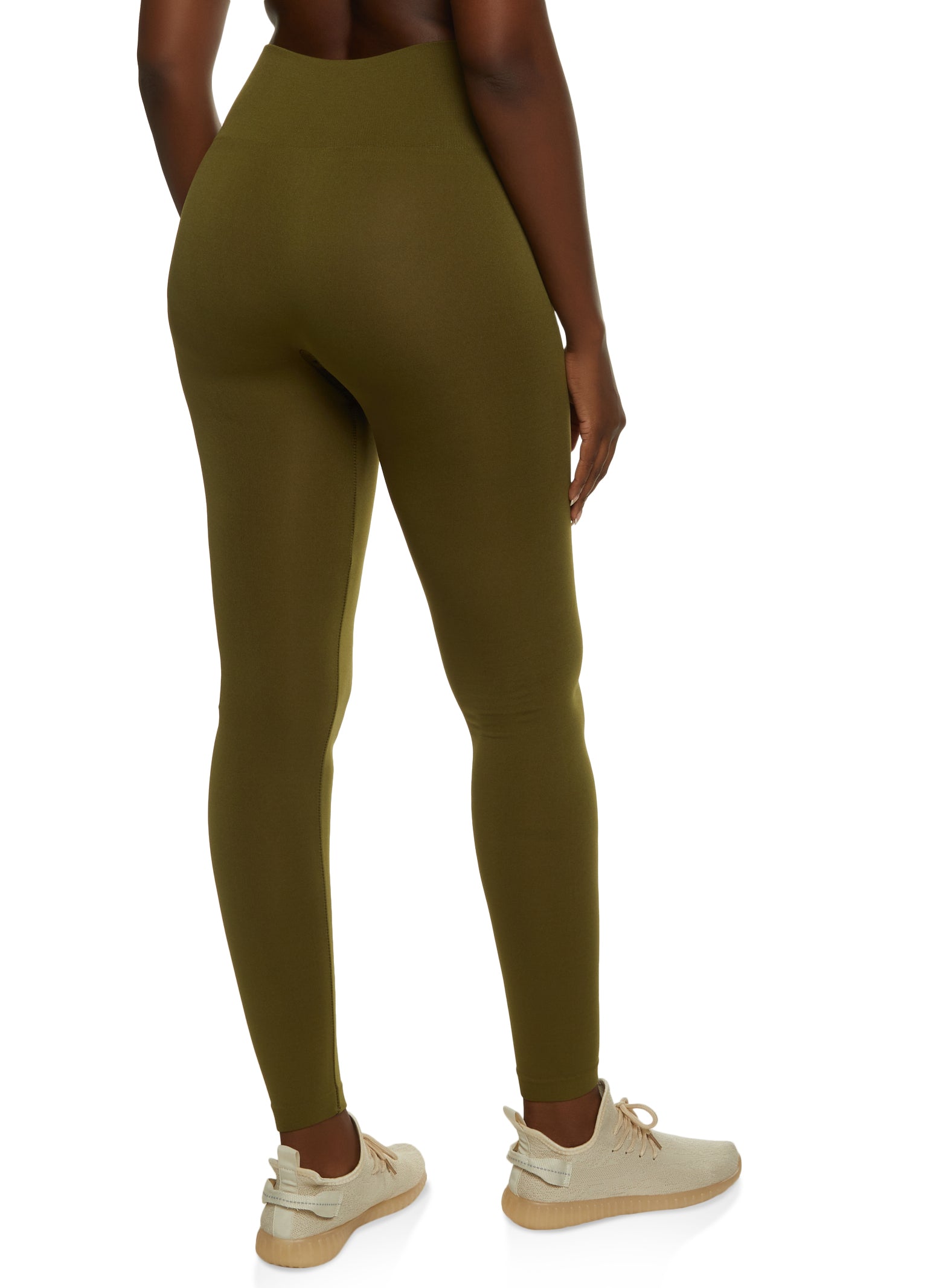 Seamless Solid High Rise Leggings - Olive