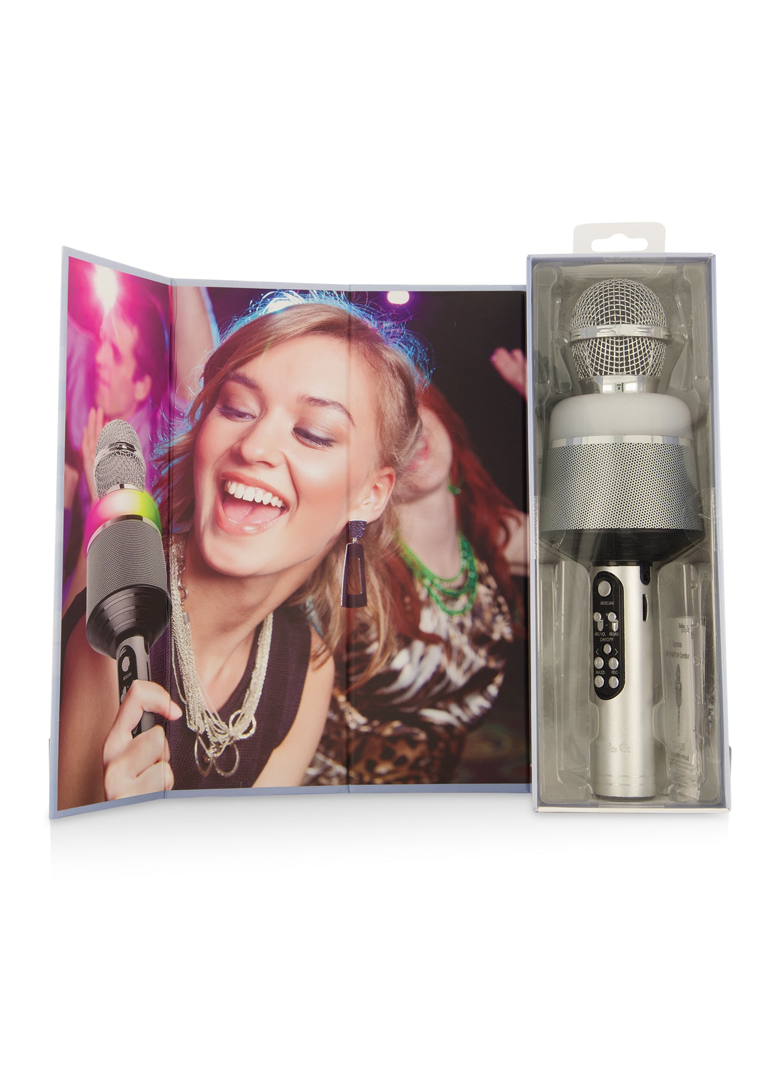 LED Light Up Karaoke Microphone with Wireless Speaker