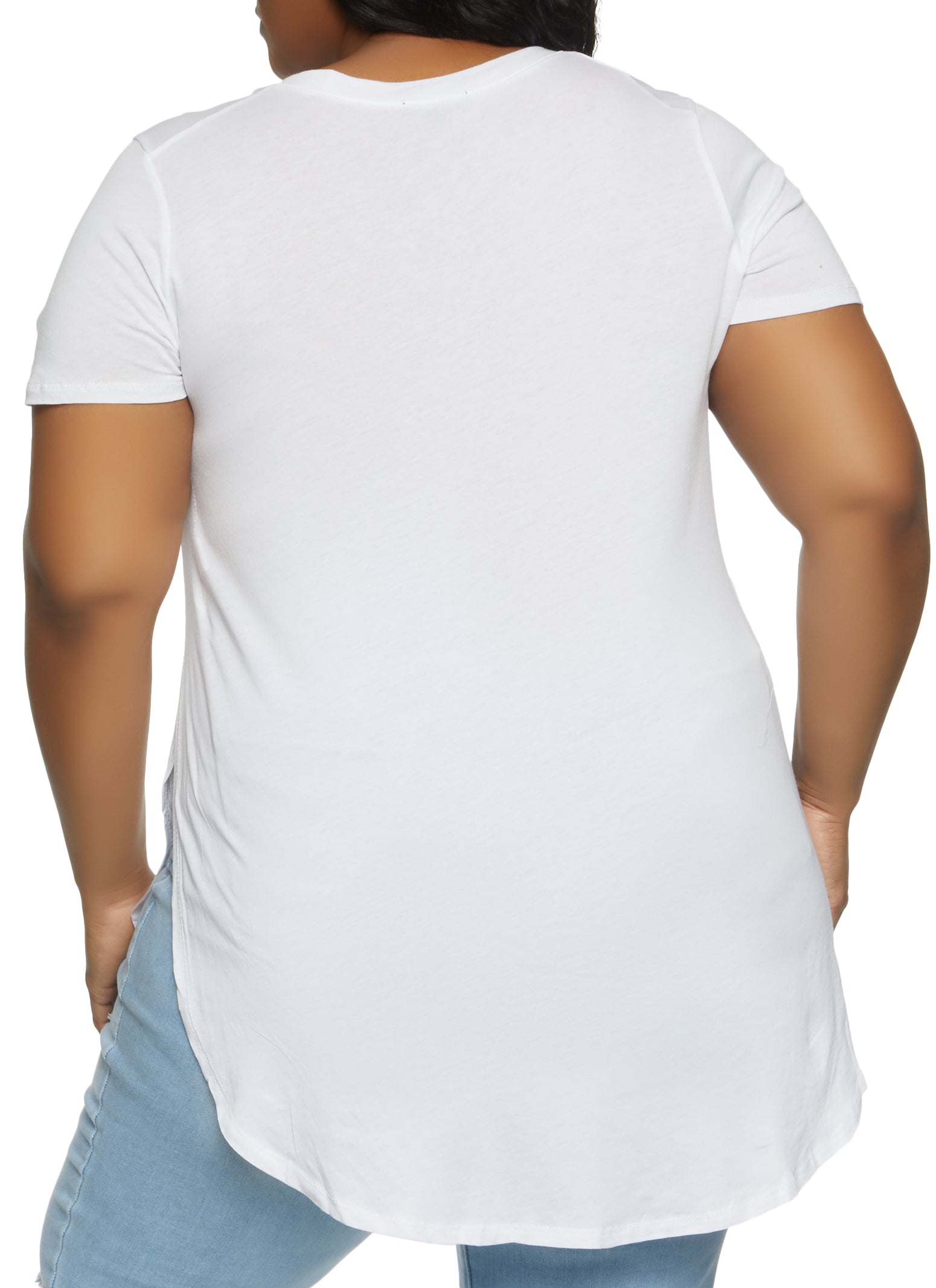 Plus Size Oversized High Low Tee