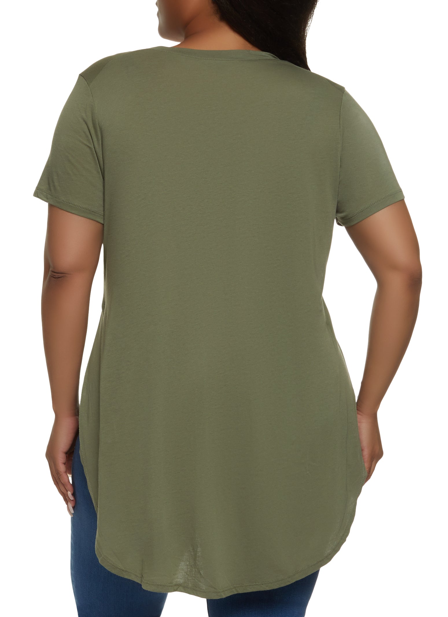 Plus Size Oversized High Low Tee