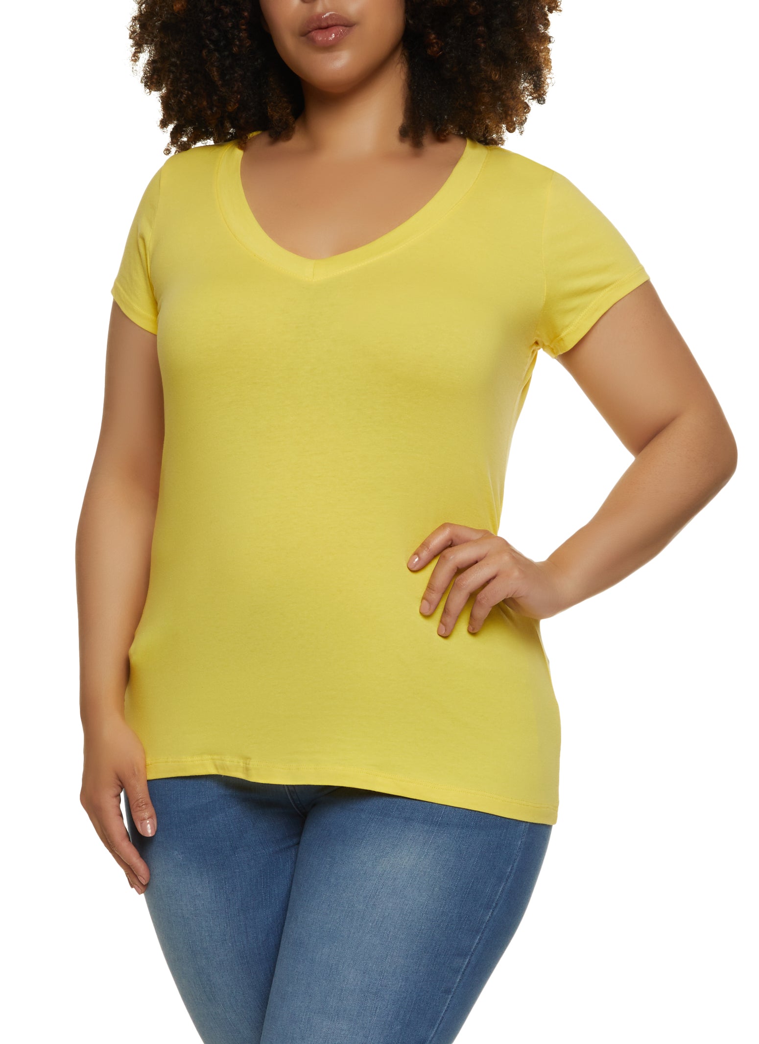 Plus V Neck Tee