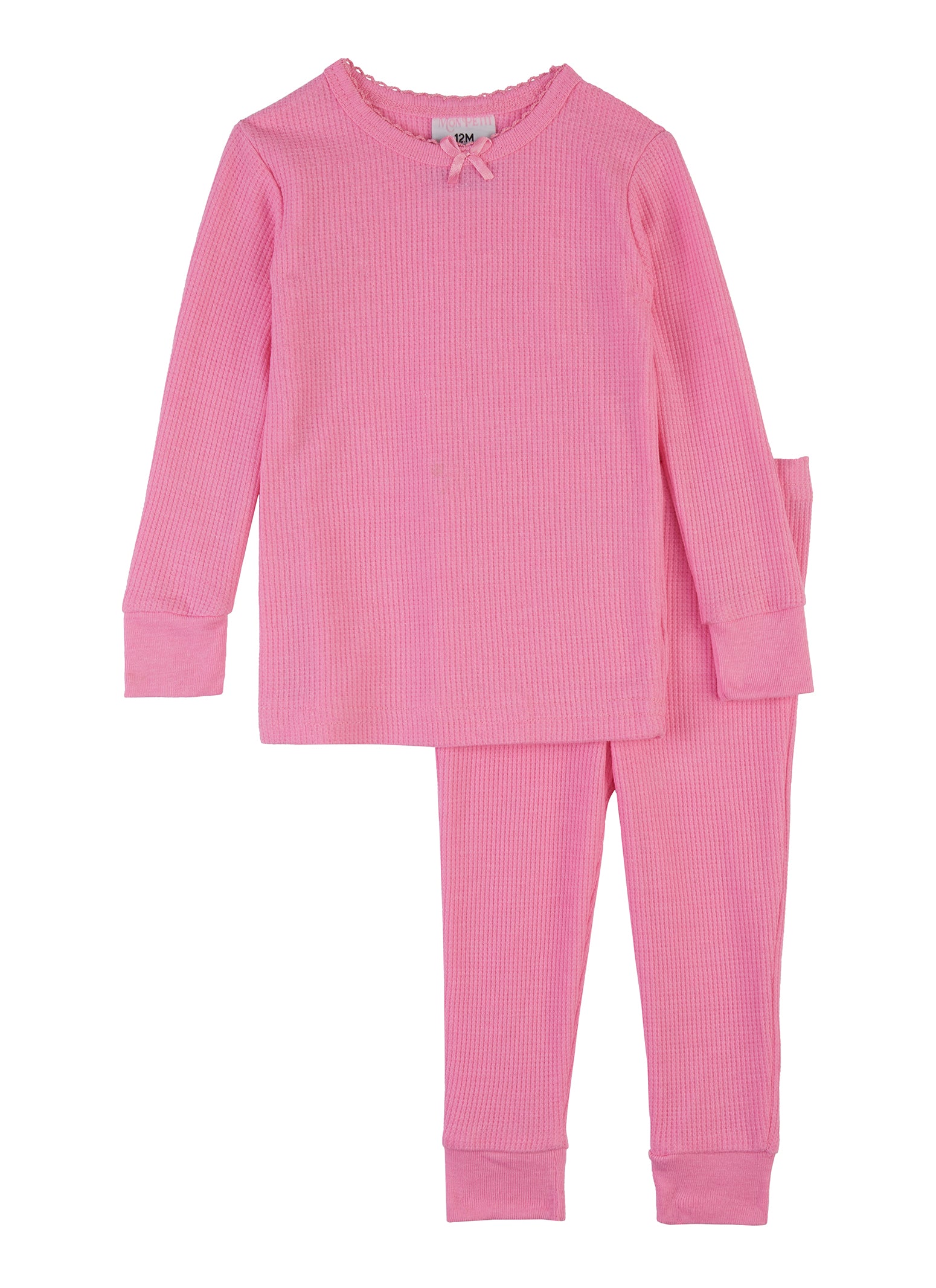 Baby Girls 12-24M Solid Thermal Top and Pants