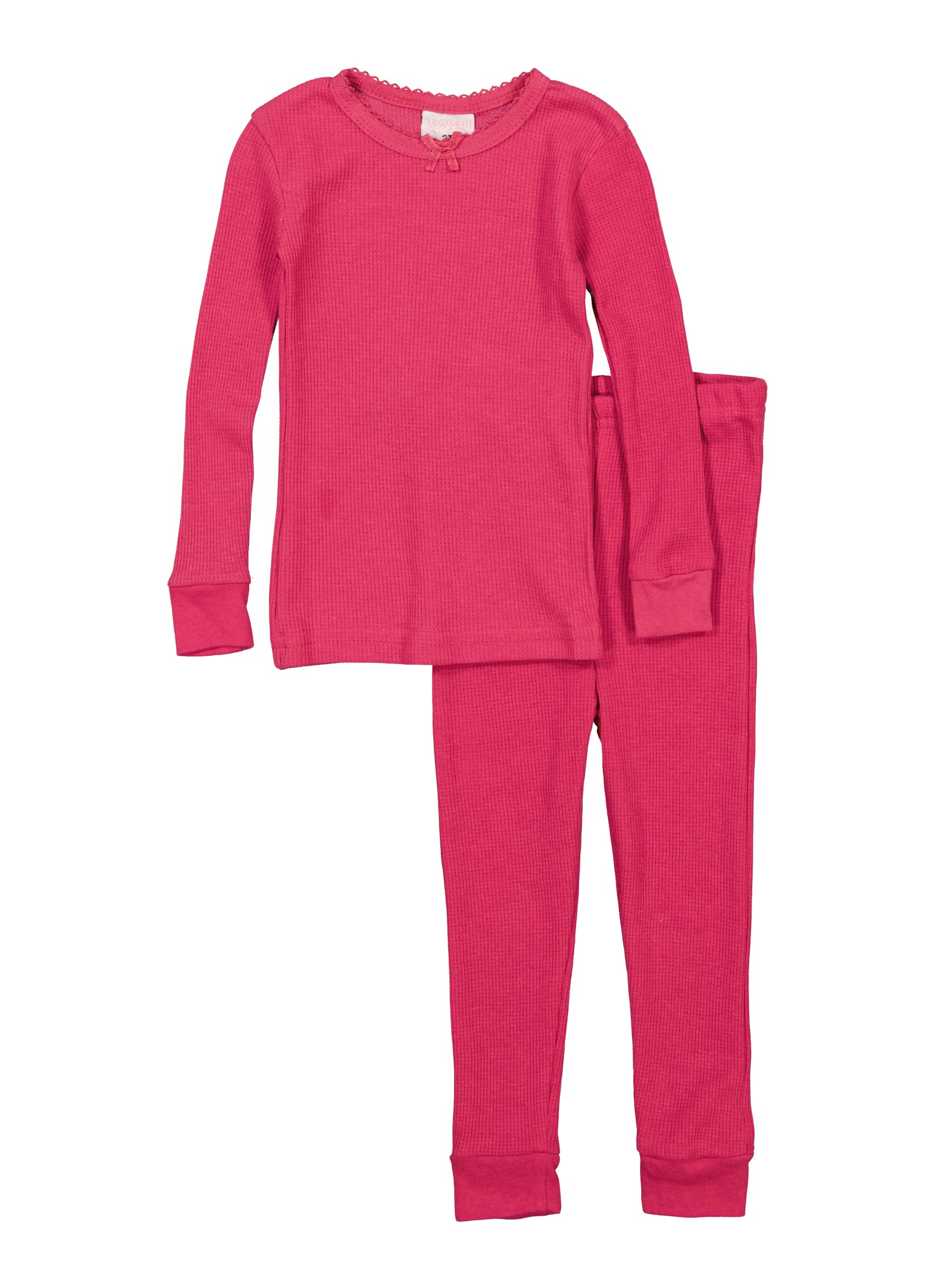 Toddler Girls Solid Thermal Top and Pants