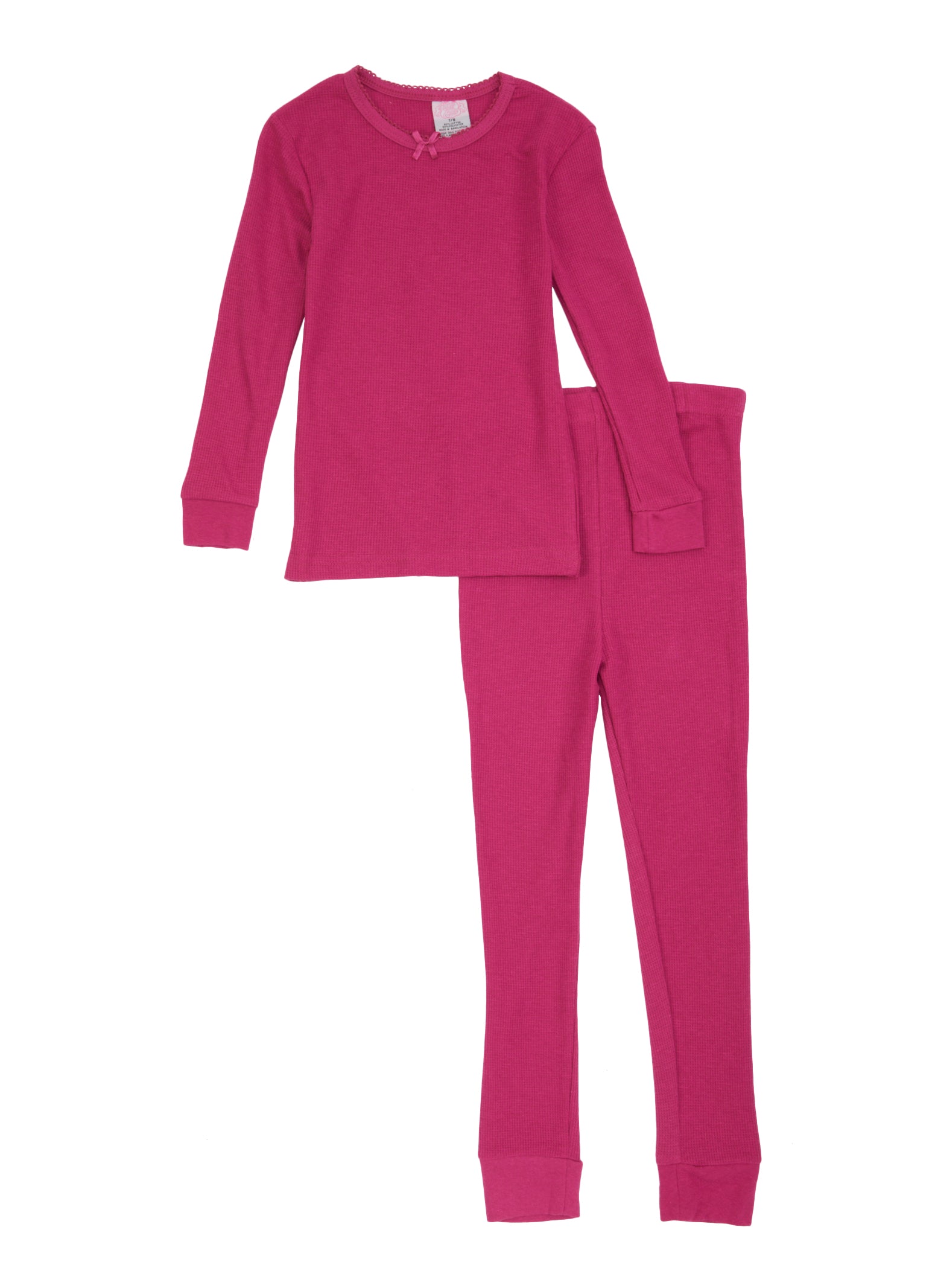 Girls Solid Thermal Top and Pants