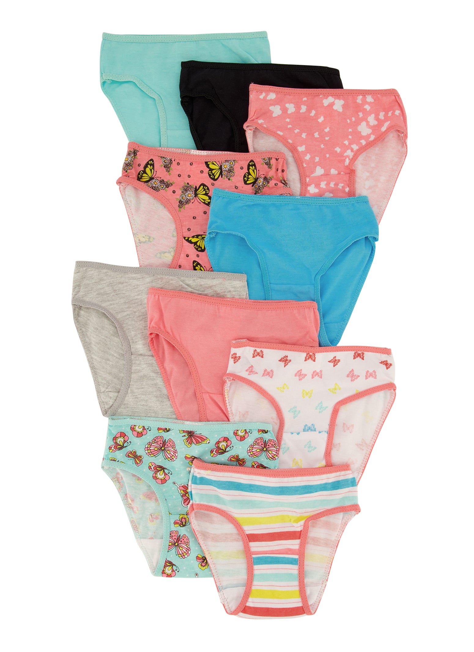 Toddler Girls 10 Pack Butterfly Print Panties