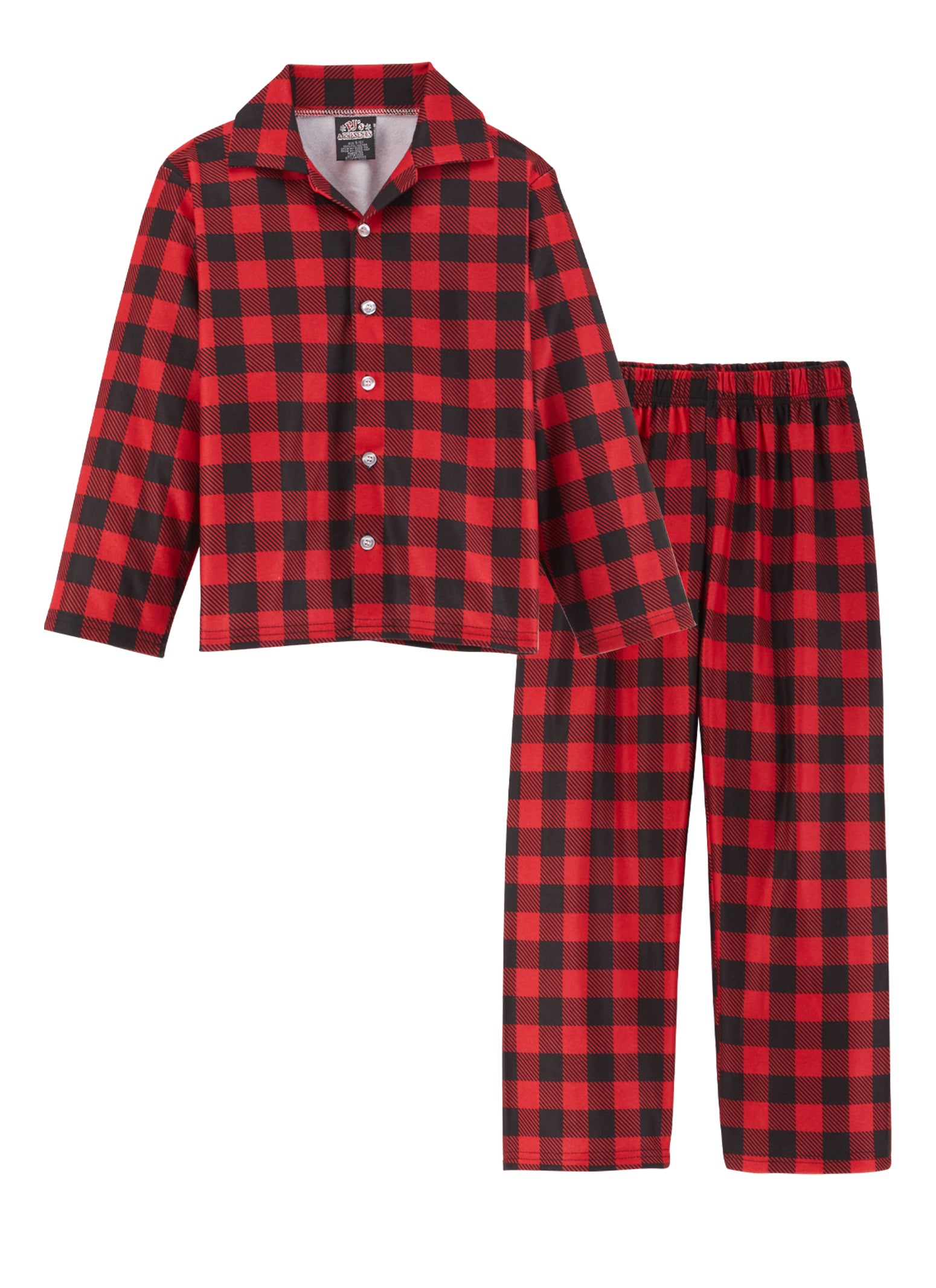 Kids Unisex Matching Buffalo Plaid Family Pajamas - Red