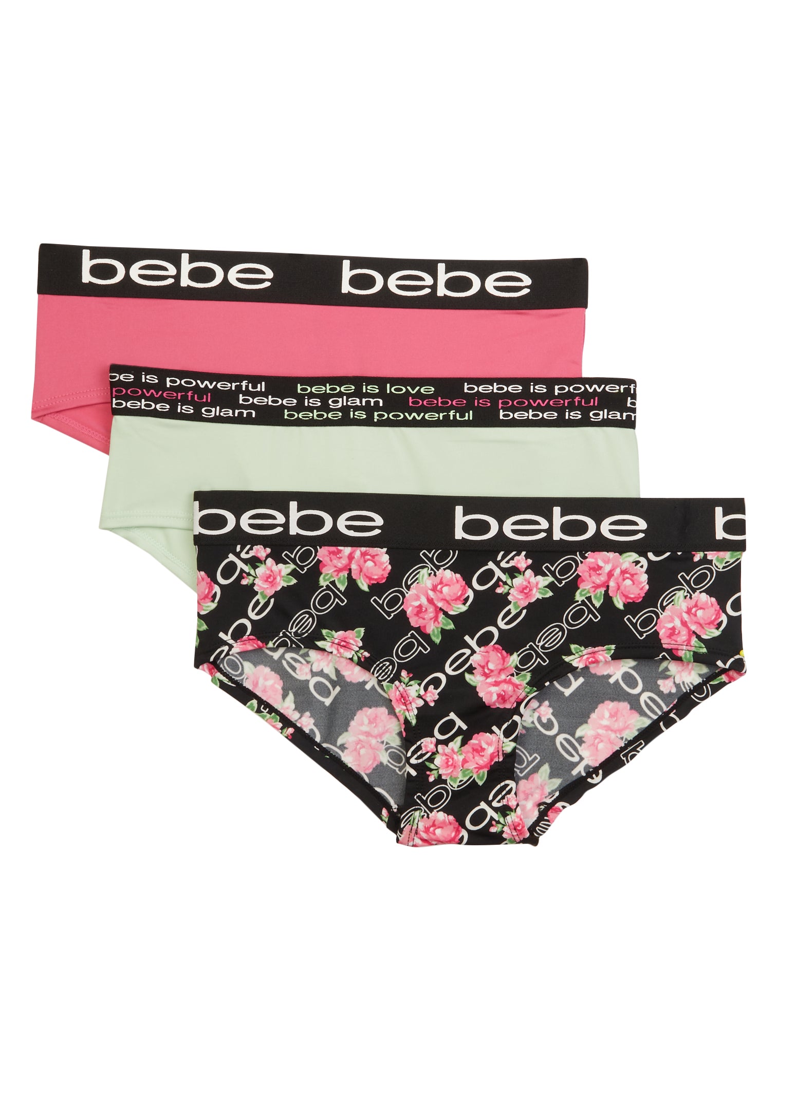Bebe 3 Pack Floral Print Hipster Panties