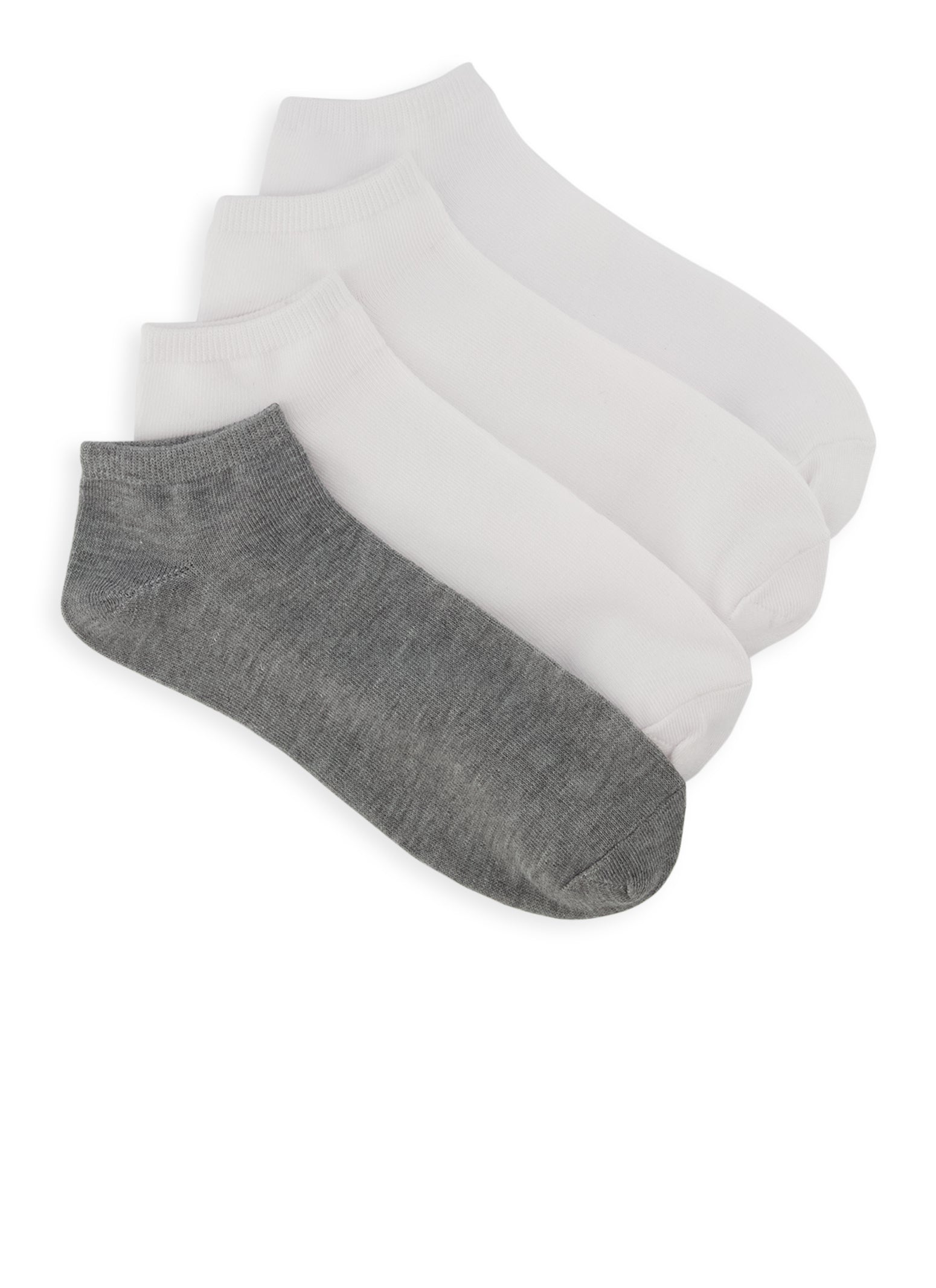 4 Pack White Ankle Socks Size 10-13